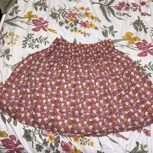 Old Navy Pink Floral Skater Skirt
